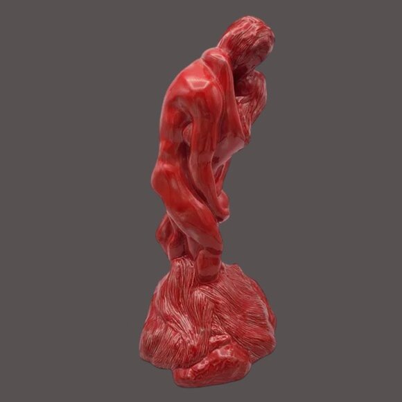 Vintage MCM  Lovers Embrace Man Woman Ceramic Statue Bohemian Hippy  Free Love - Picture 6 of 8